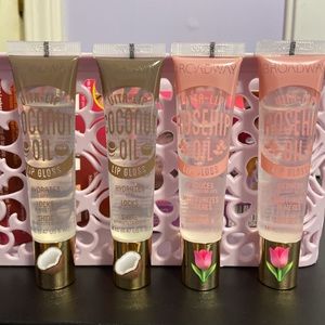 (4) Clear lip glosses - Rose hip oil & Coconut oil